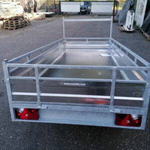 Remorque simple essieu aluminium 300×132 cm