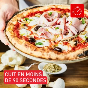 Four à pizza gaz TEFAL Pronto JM412010 pizza 30 cm préchauffage 15 min, jusqu&rsquo;à 400°C