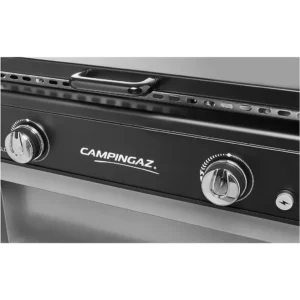 Plancha gaz CAMPINGAZ BLUE FLAME EXLD 2 brûleurs sur chariot, 60×40 cm