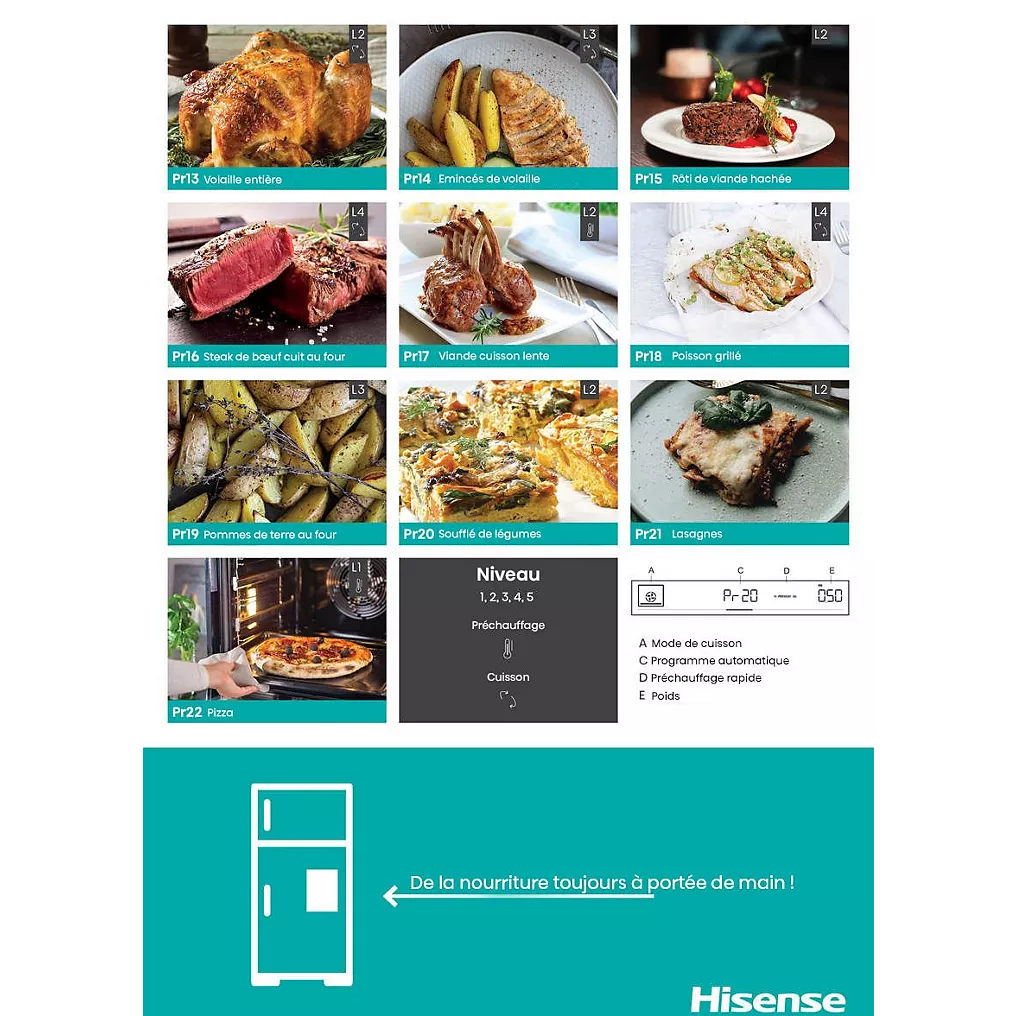 Four encastrable fonction vapeur HISENSE O643PG