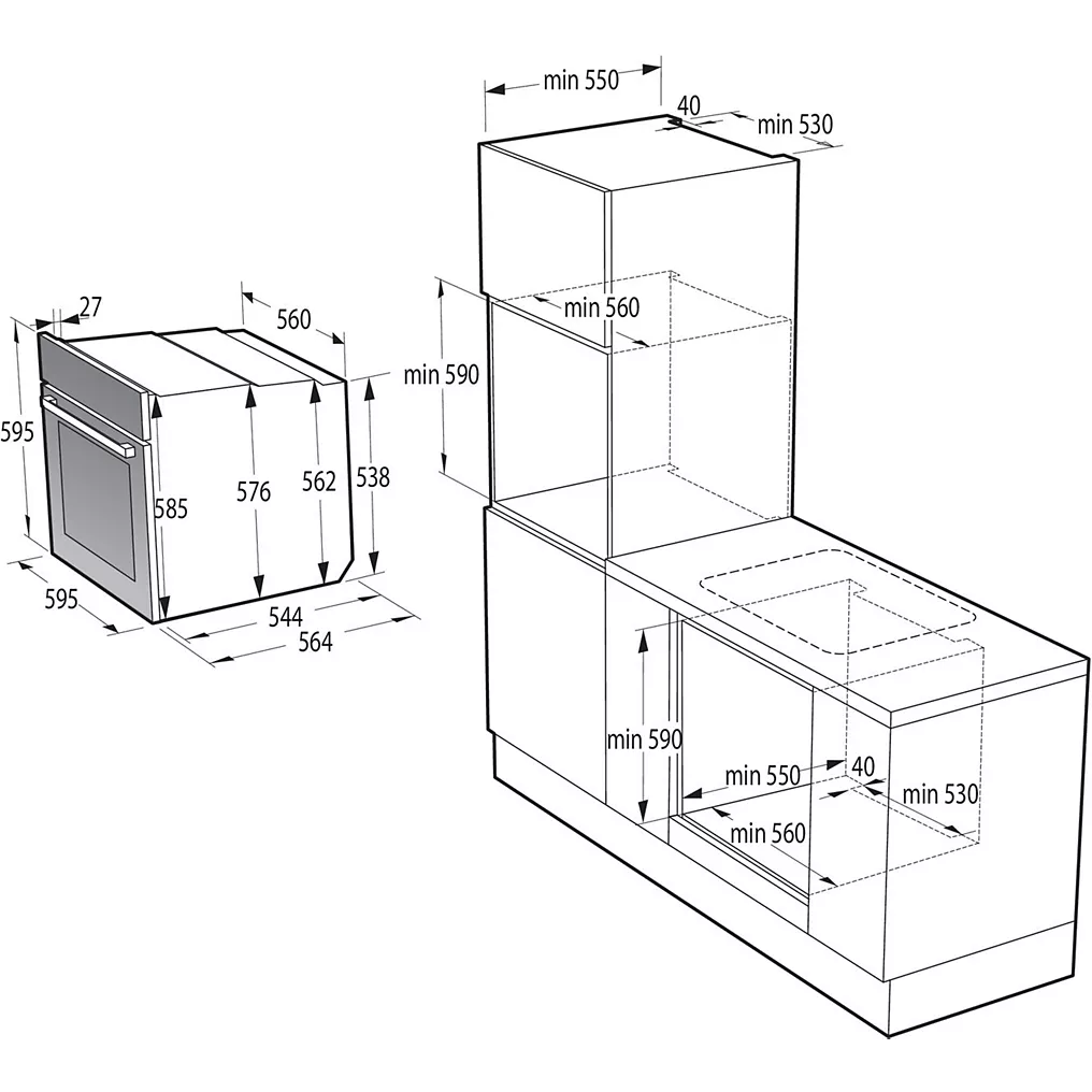 Four encastrable fonction vapeur HISENSE O643PG