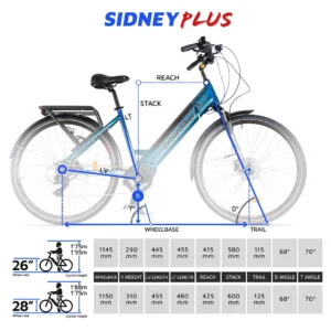 VAE de ville UrbanBiker Sidney PLUS Moteur Central