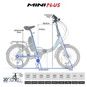 VAE pliable Mini PLUS UrbanBiker à Moteur Central