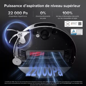 Robot Aspirateur Laveur ROBOROCK Saros 10 blanc