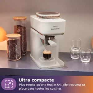 Machine à expresso PHILIPS Baristina BAR300/00 cafetière à grain Blanche