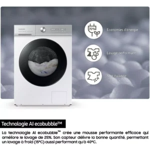 Lave linge hublot SAMSUNG WW11DB7B94GE Bespoke AI