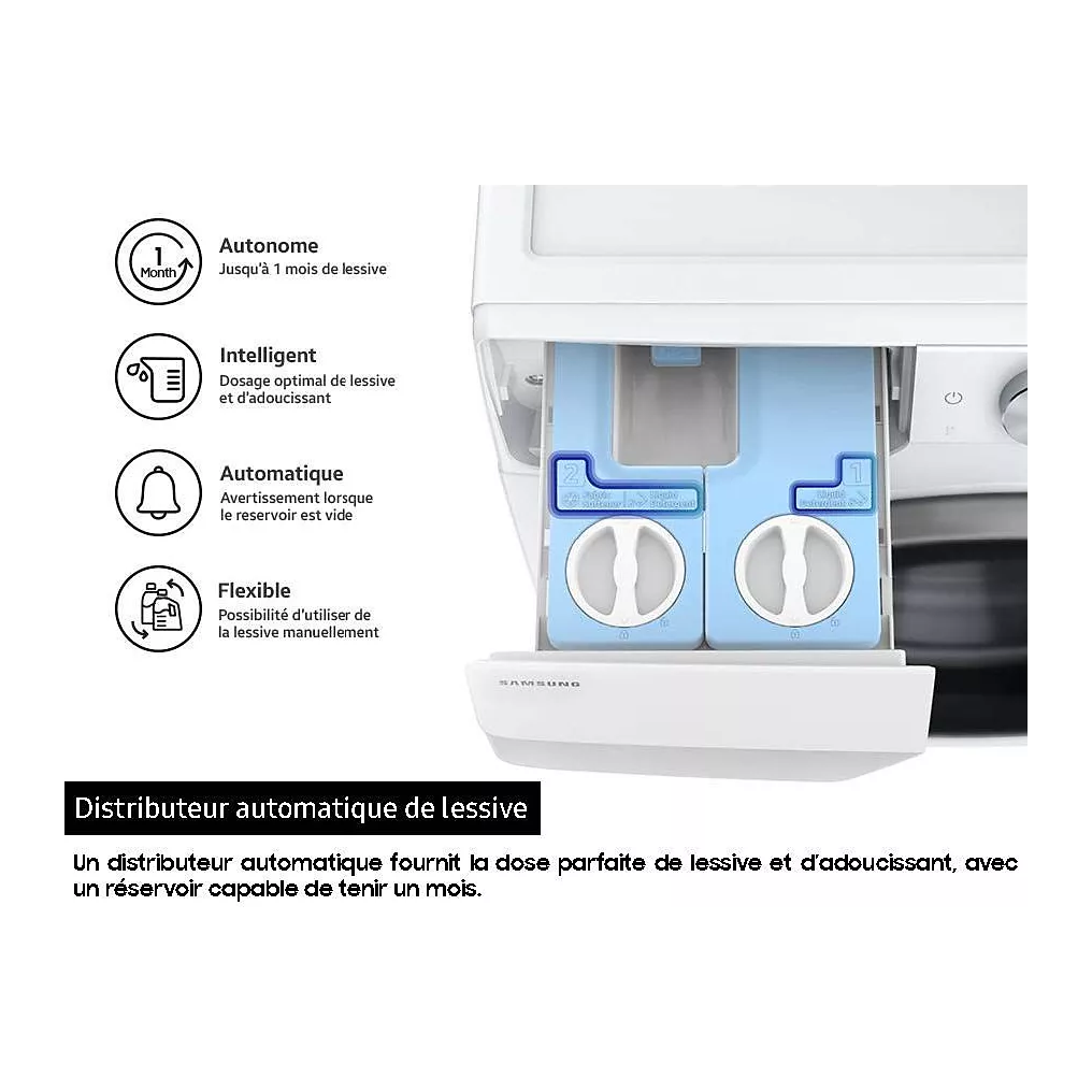 Lave linge hublot SAMSUNG WW11DB7B94GE Bespoke AI