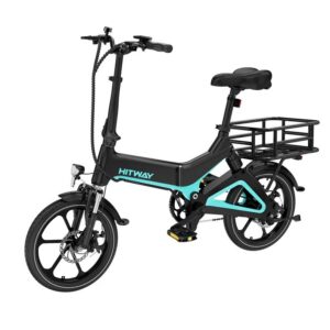 Vélo à assistance électrique pliant Hitway BK2 16&Prime; avec panier