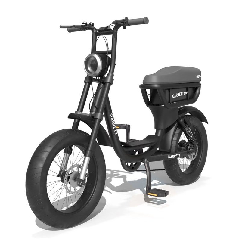 Vélo électrique biplace cargo garrett miller city, batt simple, pneus route