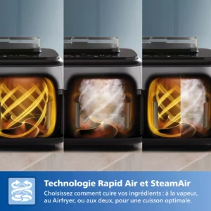 Airfryer PHILIPS Double Panier vapeur Série 5000 9,0L NA555/00