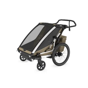 Thule remorque velo pour 2 Enfants – Chariot Cross 2 Double – faded khaki