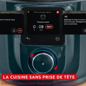 Cookeo Infinity, 17 modes de cuisson, Sans pale de mélange, Bleu Trust