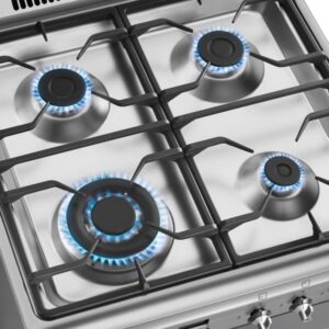 Cuisinière mixte SMEG CX68MF8 4 foyers Multifonction Vapeur 60 cm