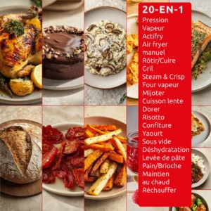 Moulinex Cookeo Infinity 20 modes de cuisson, Avec pale de mélange, Noir