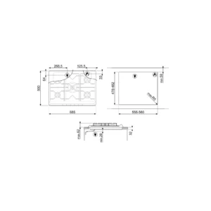 Plaque gaz SMEG SRV575GH5