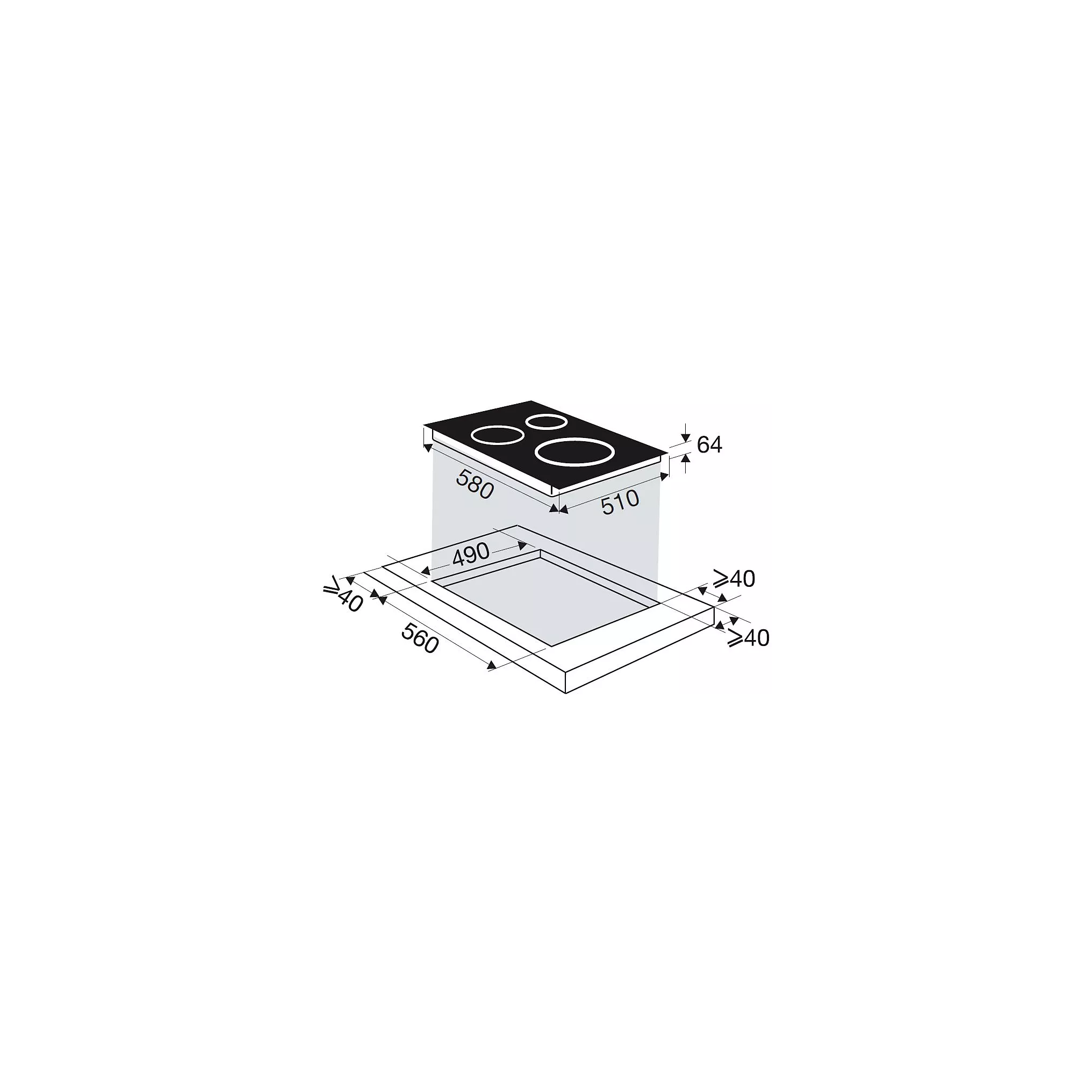 Plaque induction SAUTER SPIN4361B