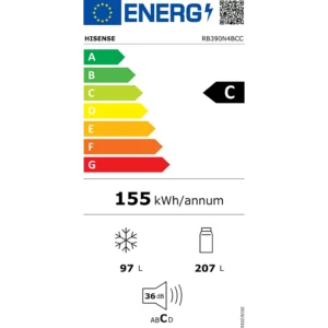 Réfrigérateur combiné HISENSE RB390N4BCC