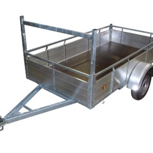 Remorque 200×125 cm aluminium simple essieu