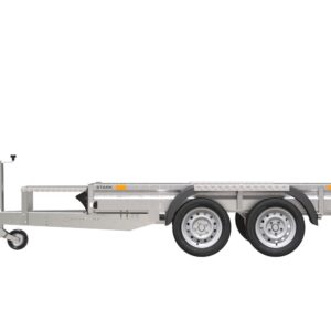 Remorque de chantier pour le transport d’une mini pelle – UNITRAILER STARK 3 260