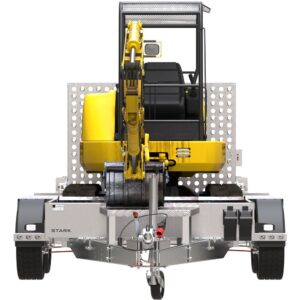 Remorque de chantier pour le transport d’une mini pelle – UNITRAILER STARK 3 260