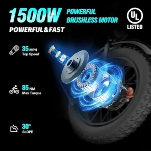 Ridstar Q20 1500W 48V 20AH gros pneu vélo électrique