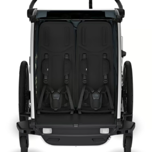Remorque velo thule pour 2 Enfants – Chariot Cross 2 Double – dark slate