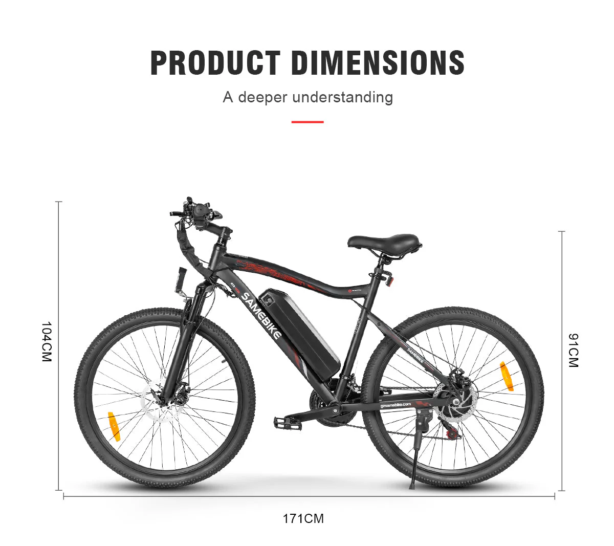 VTT électrique SAMEBIKE SY26-II 500W Moteur