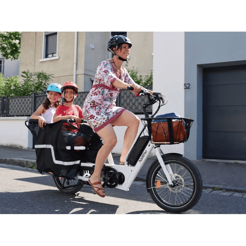 Vélo cargo électrique AddBike u-cargo family