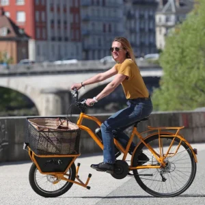 Vélo électrique Bocyclo Cargo Compact Orange – Batterie 500 Wh