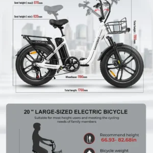 Vélo électrique Pliant SAMEBIKE C05 Pro