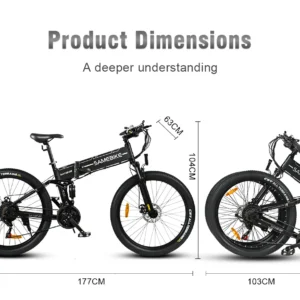Vélo électrique Pliant SAMEBIKE LO26-II-FT Moteur 750W