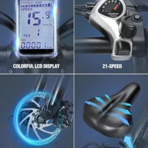 Vélo électrique Ridstar E26 Pro à double moteur 2000 W 48 V 23 Ah