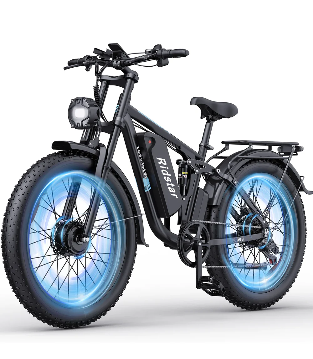 Vélo électrique Ridstar E26 Pro à double moteur 2000 W 48 V 23 Ah