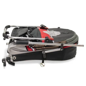 Remorque vélo 2 places 60 kg ​Wike – Premium Double – Poussette et Kit de Jogging inclus – marine/marron