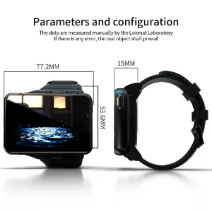 Yonis Montre Connectée 4G Écran 2.88&Prime; GPS