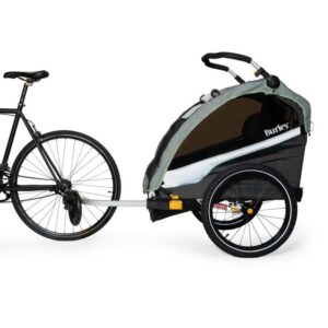 Remorque burley pour Vélo – D&rsquo;Lite X Single pour 1 Enfant – sage green/charcoal