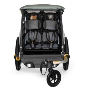 Remorque velo pour bebe​ Burley pour 1-2 Enfants – sage green/charcoal
