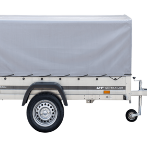 Remorque routière Garden Trailer 230 KIPP avec bâche haute, arceau et roue jockey 230×125