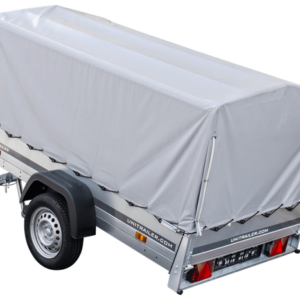 Remorque routière Garden Trailer 230 KIPP avec bâche haute, arceau et roue jockey 230×125