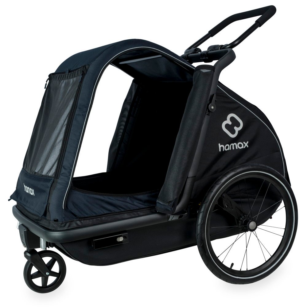 Remorque chien vélo Hamax – Pluto Large – bleu marine/noir