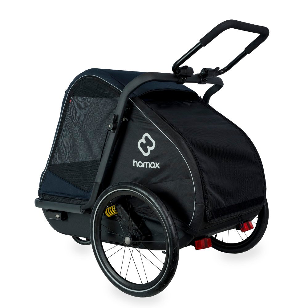 Remorque chien vélo Hamax – Pluto Large – bleu marine/noir