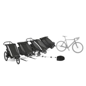 Remorque bébé vélo​ Thule pour 2 Enfants – Chariot Sport 2 Double – noir