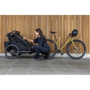 Remorque bébé vélo​ Thule pour 2 Enfants – Chariot Sport 2 Double – noir