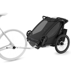 Remorque bébé vélo​ Thule pour 2 Enfants – Chariot Sport 2 Double – noir