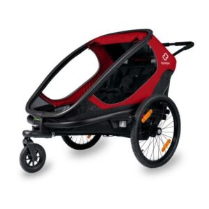 Remorque vélo charge 100 kg Hamax Outback pour 2 Enfants – rouge / noir
