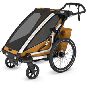 Remorque à vélo occasion​ Thule pour 1 Enfant – Chariot Sport 2 Single – natural gold