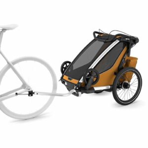 Remorque à vélo occasion​ Thule pour 1 Enfant – Chariot Sport 2 Single – natural gold
