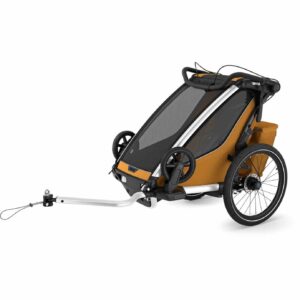 Remorque à vélo occasion​ Thule pour 1 Enfant – Chariot Sport 2 Single – natural gold