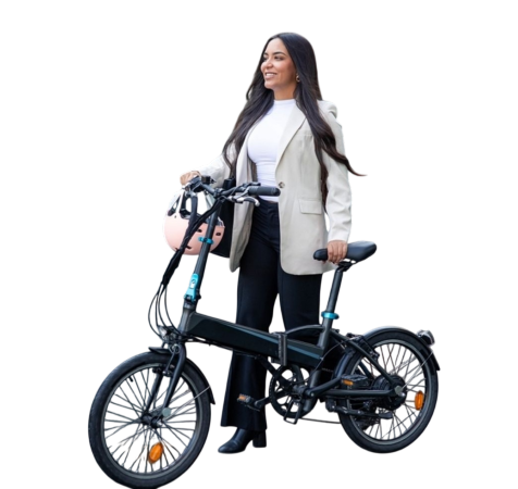 Avec son velo de ville